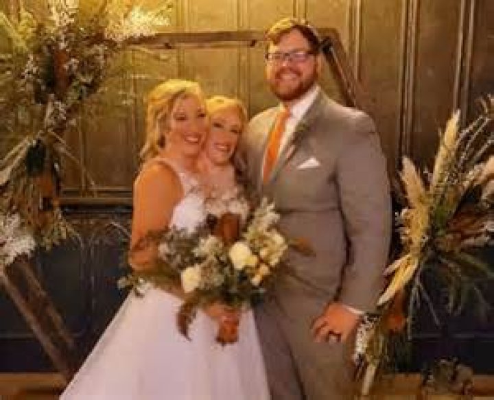 Abby and her husband in her honeymoon