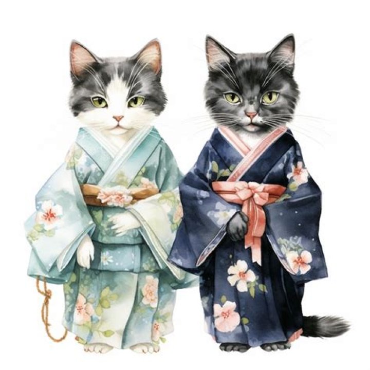 AI cats in kimonos