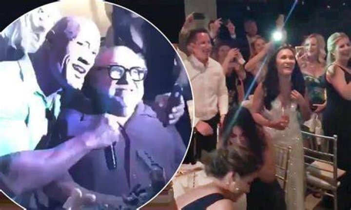 Dwayne Johnson and Danny Devito crashed a wedding together