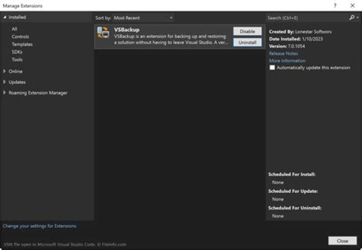 How do I open a VSIX file in Visual Studio?