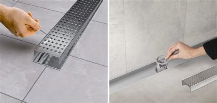 How do you clean a linear drain?