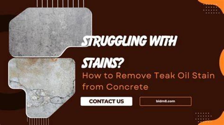 How do you remove teak oil from concrete?