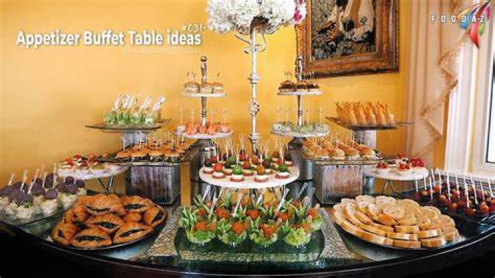 How do you set up an appetizer table?