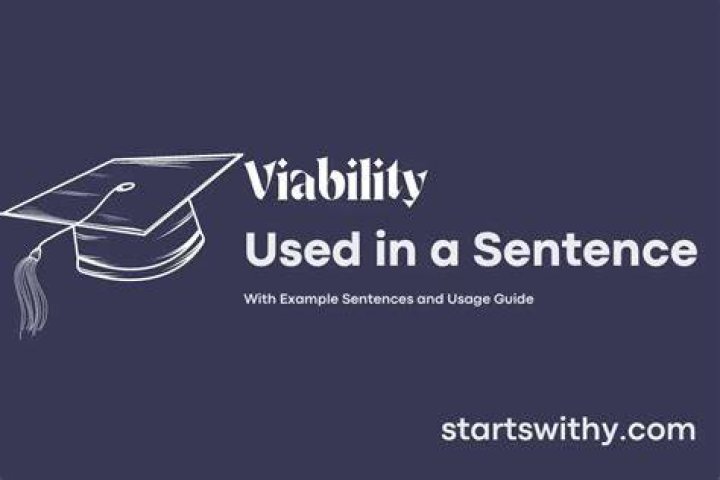 How do you use viability in a sentence?