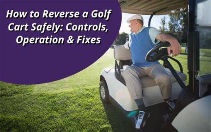 How does a gas golf cart reverse?