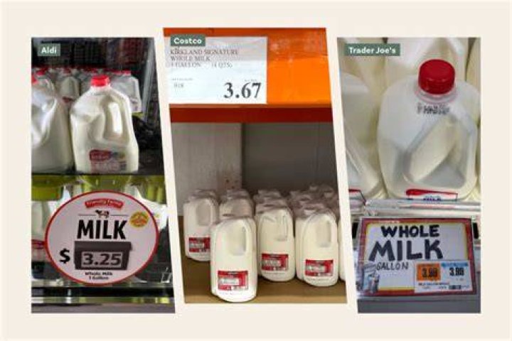 How much does milk cost at Aldi?