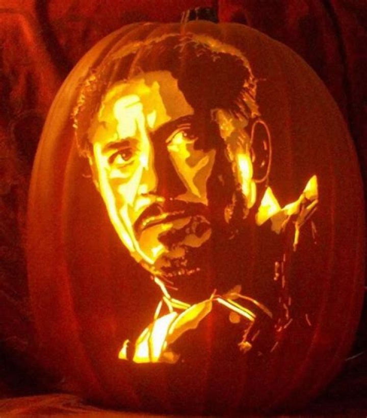 Pumpkins carved like celebrities