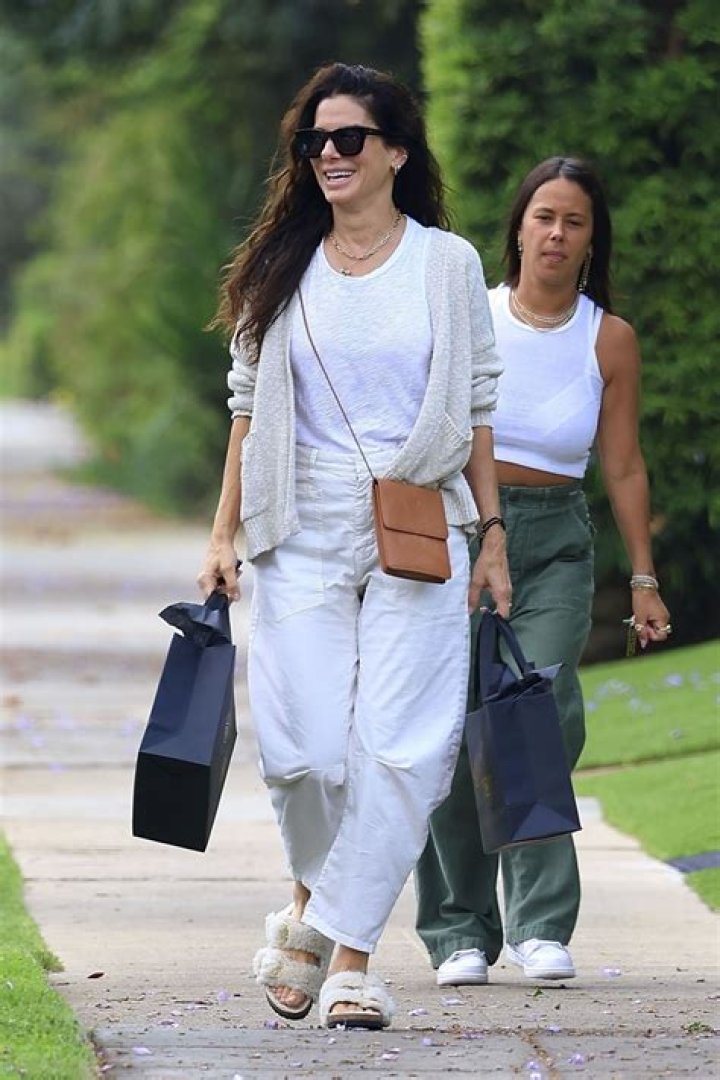 Sandra Bullock Out And About With Her Son