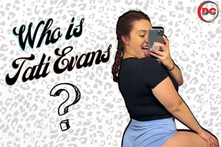 Tati Evans is raising her right hand in the picture.