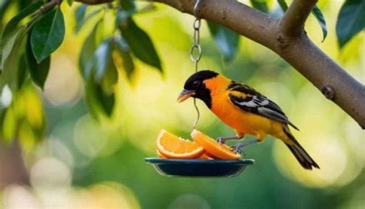 What birds do oranges attract?