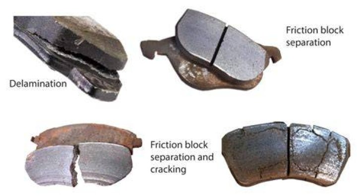 What causes brake pad delamination?