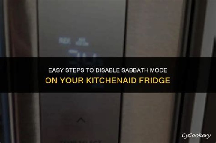What is Sabbath mode on a KitchenAid refrigerator?
