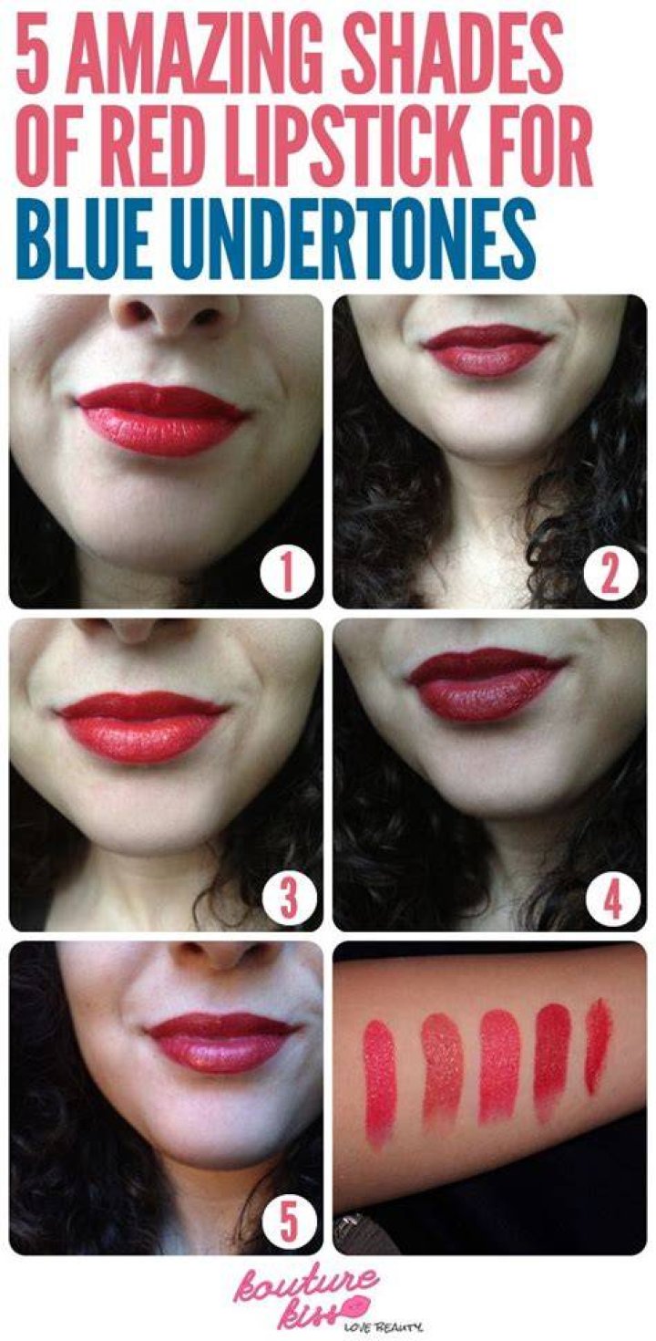 What red lipstick has blue undertones?